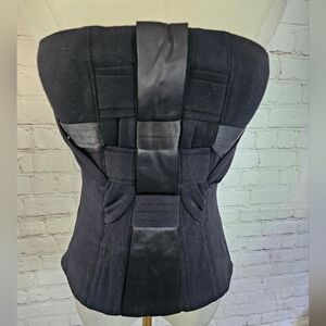BCBG Maxazria Vintage Strapless Bustier Top w/ Satin Details | Black | XS | EUC